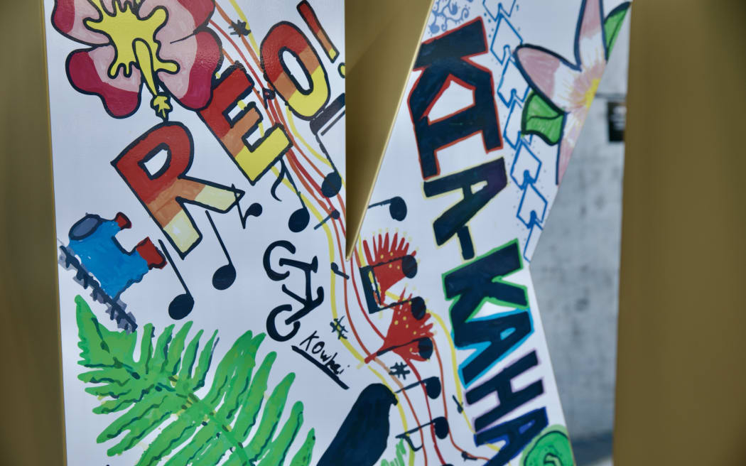 A new Auckland sign has been unveiled this morning at the base of the Sky Tower.
