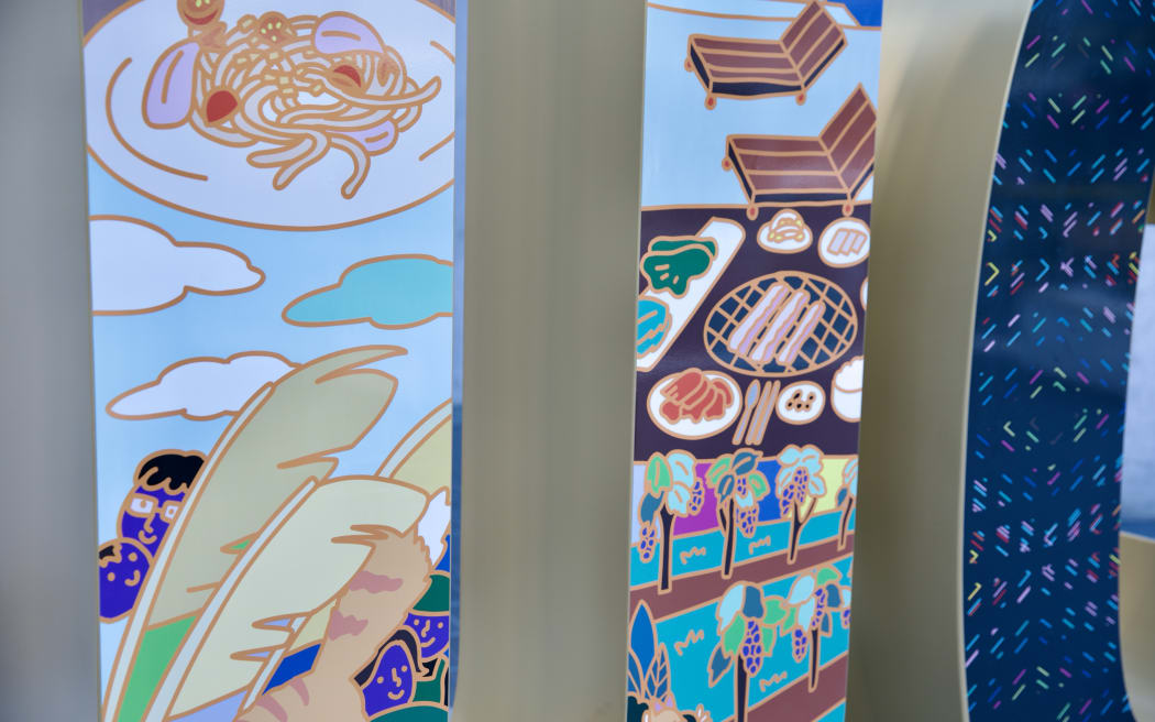 A new Auckland sign has been unveiled this morning at the base of the Sky Tower.
