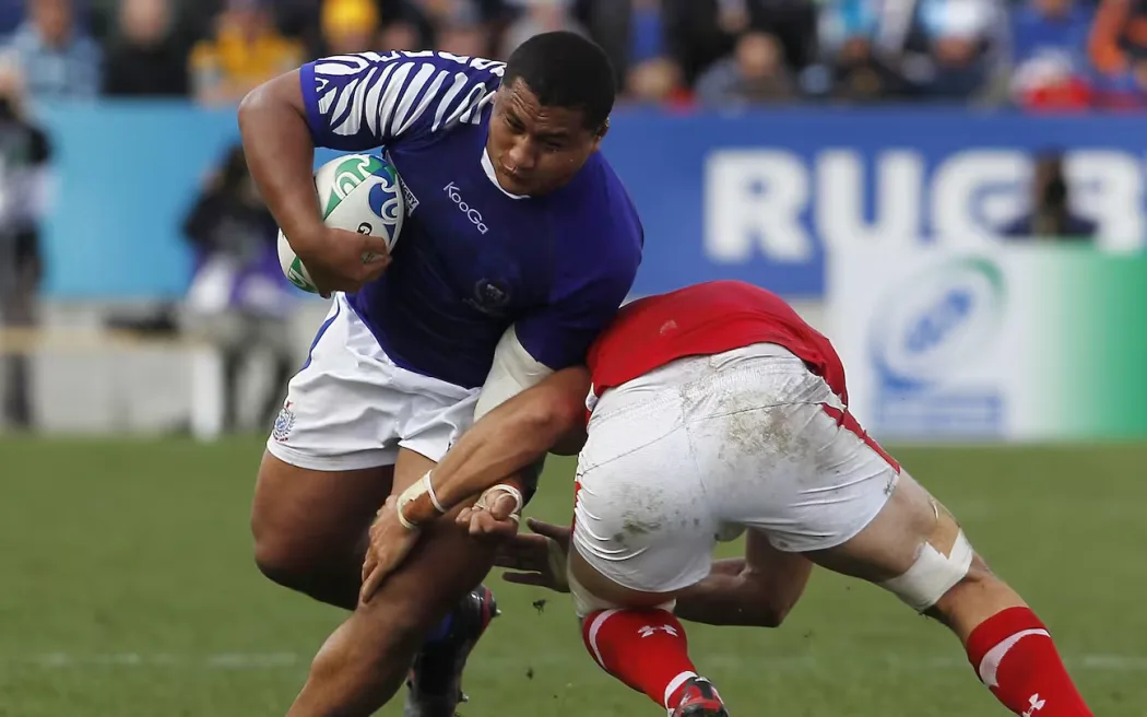 Sakaria Taulafo during a Wales vs Samoa Rugby World Cup match in 2011 at Waikato Stadium, Hamilton. The Nelson-based former international sportsman is fighting a drink-drive matter to avoid deportation to Samoa.