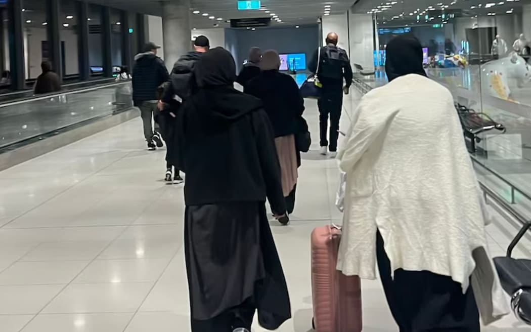 Three women who left the Al Roj camp in Syria arrived at Melbourne Airport on Thursday evening.