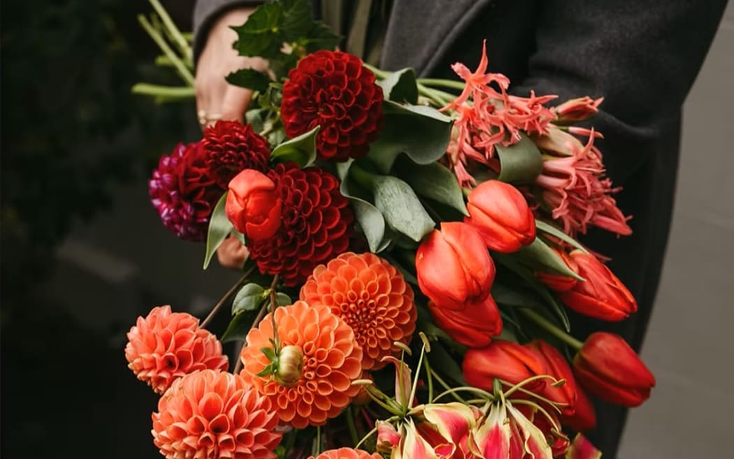 Autumnal or pink bouquets are popular at the Botanical Nest in Timaru this Mother's Day.