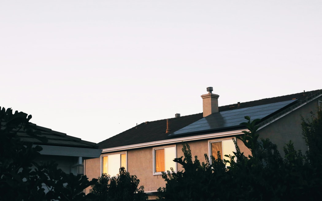 Rooftop solar panels.