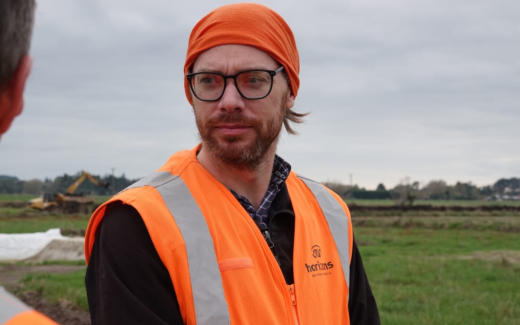 Project manager Aydin Maxfield is hoping the weather holds over the next few weeks during construction.
