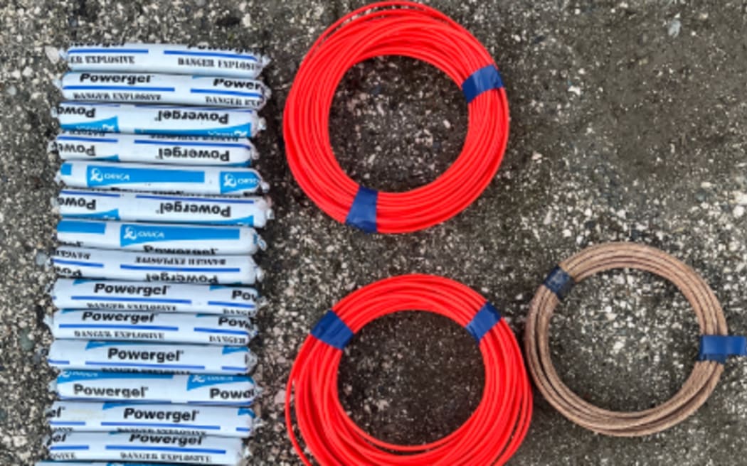Items seized by police in a raid in Murchison, May 2026.