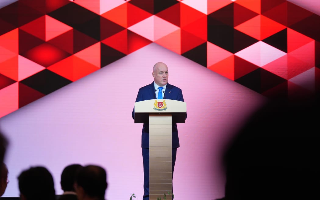 Christopher Luxon at the Leaders Forum in Singapore
