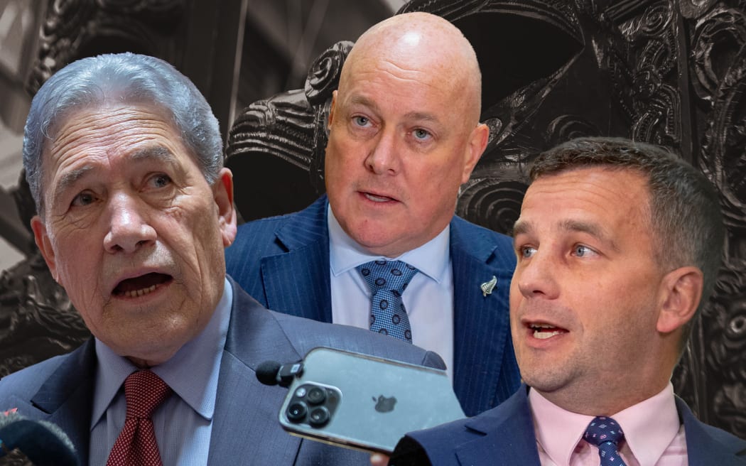 Winston Peters, Christopher Luxon, David Seymour