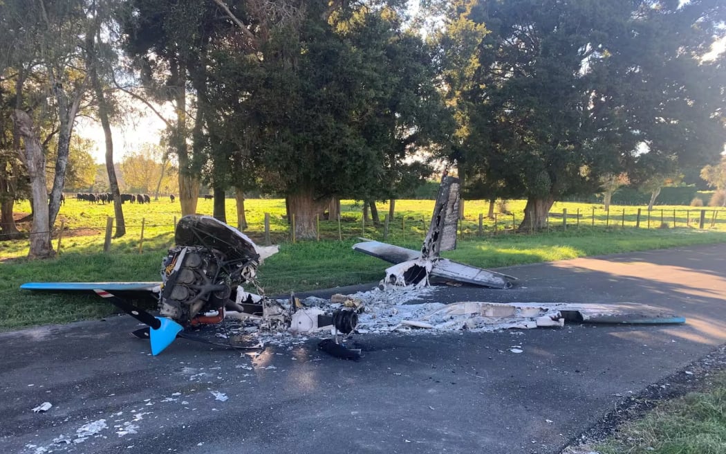 The Cessna 185 owned by Jason Deer of Wakefield, near Nelson, which was destroyed by a fire in 2021. A civil case brought by Deer in the Nelson District Court has been dismissed. Image / TopSouthMedia