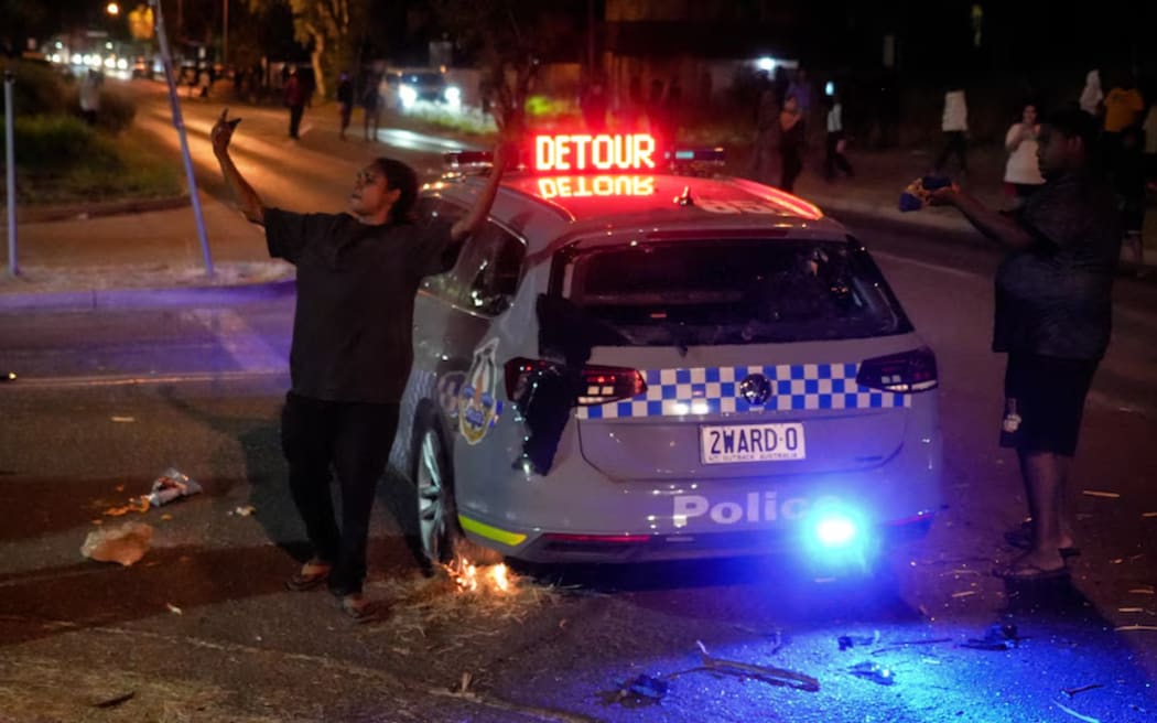 Several emergency services vehicles were taken out of action after being damaged by rioters.