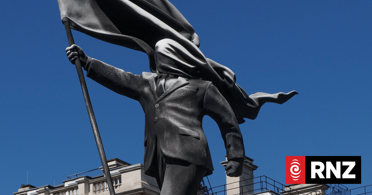 Banksy’s new flag-wielding London statue satirises blind patriotism