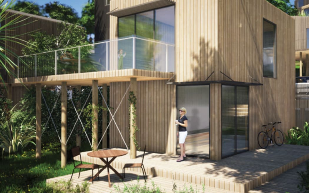 Concept art of how the Silverstream Forest houses might look.