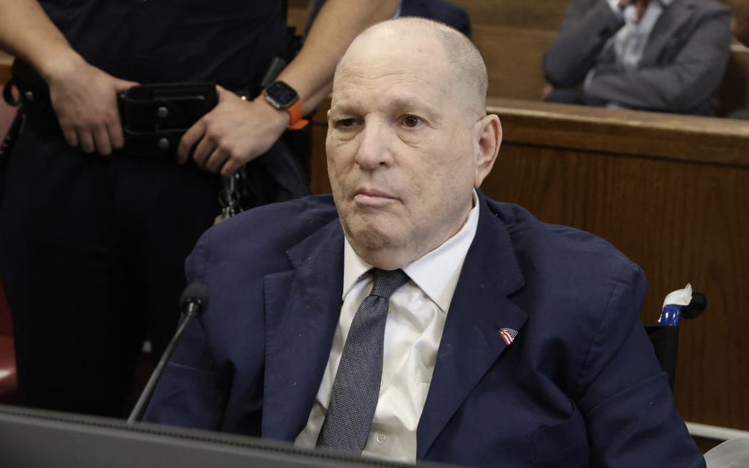 Former Hollywood film producer Harvey Weinstein appears in Manhattan criminal court for a pre-trial hearing in New York City on March 19, 2026. Weinstein, the disgraced Hollywood producer, will be tried for a third time by New York prosecutors in the sexual assault case of Jessica Mann. (Photo by Jefferson Siegel / POOL / AFP)