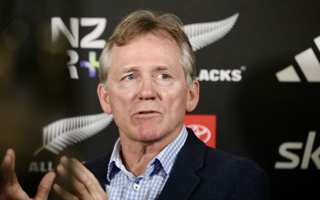 NZ Rugby chair David Kirk at a press conference after Dave Rennie was announced as new All Blacks head coach.
