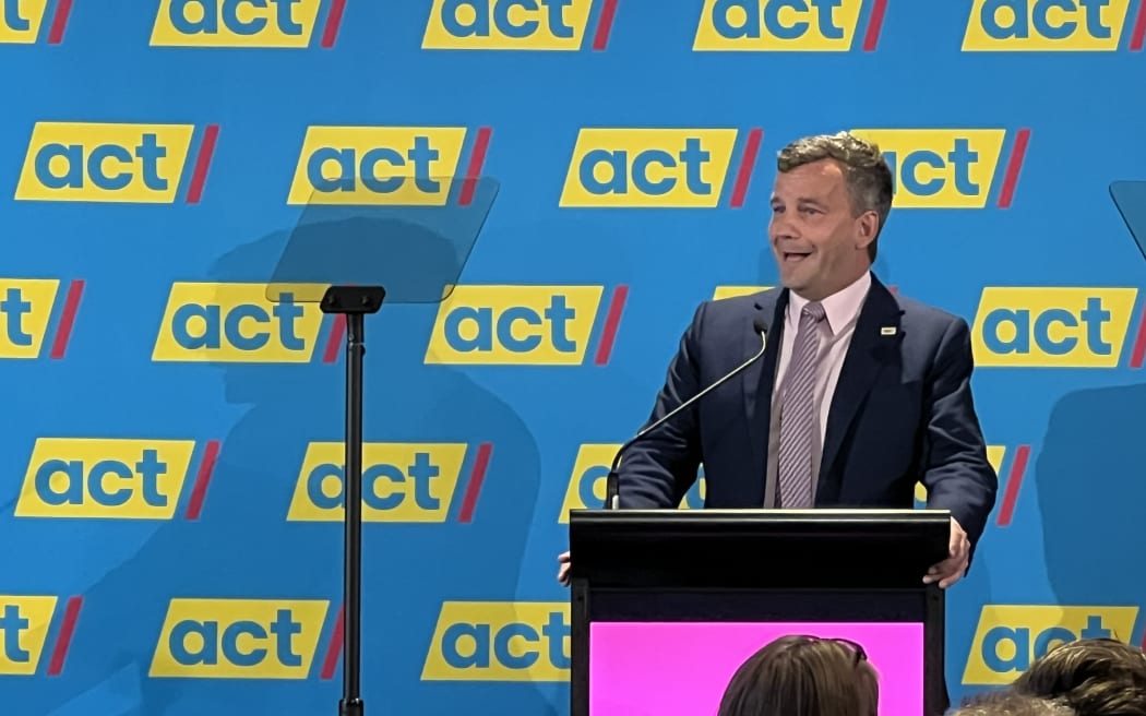 ACT leader David Seymour during his State of the Nation speech in Christchurch.