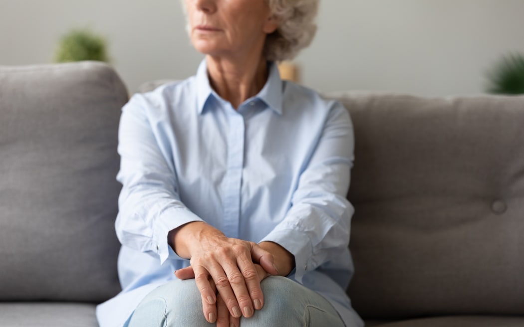 Unhappy older woman