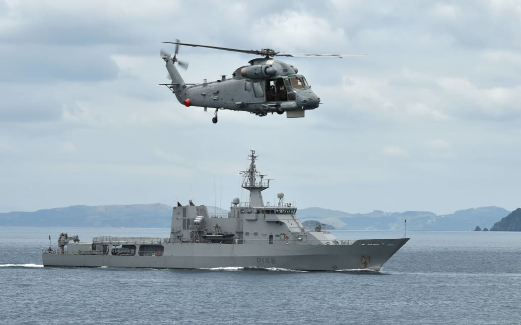 HMNZS Otago with an embarked SH-2G(I) Seasprite helicopter is currently on fisheries patrol in Fiji’s Exclusive Economic Zone.