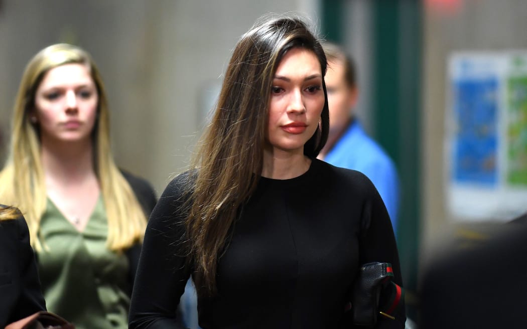 Former Actress Jessica Mann arrives for the trial of Harvey Weinstein at the Manhattan Criminal Court, on January 31, 2020 in New York City. (Photo by Johannes EISELE / AFP)