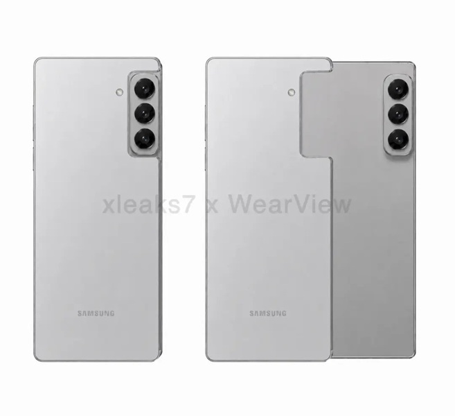 An alleged leaked mockup rendering of the "Galaxy Z Rollable" from Samsung, which shows a static "shell" that the phone's hardware slots into, as it rolls out from the left and back in.