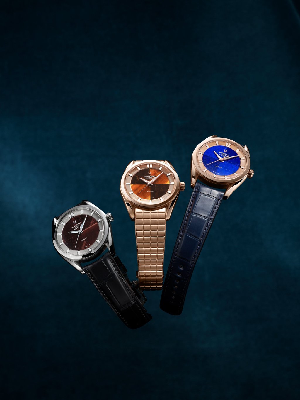 Universal Genève Polerouter variants. Photo: Handout