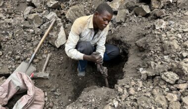 A miner in the Democratic Republic of Congo in 2023. Image by Electronics Watch via Flickr (CC BY-NC 2.0).