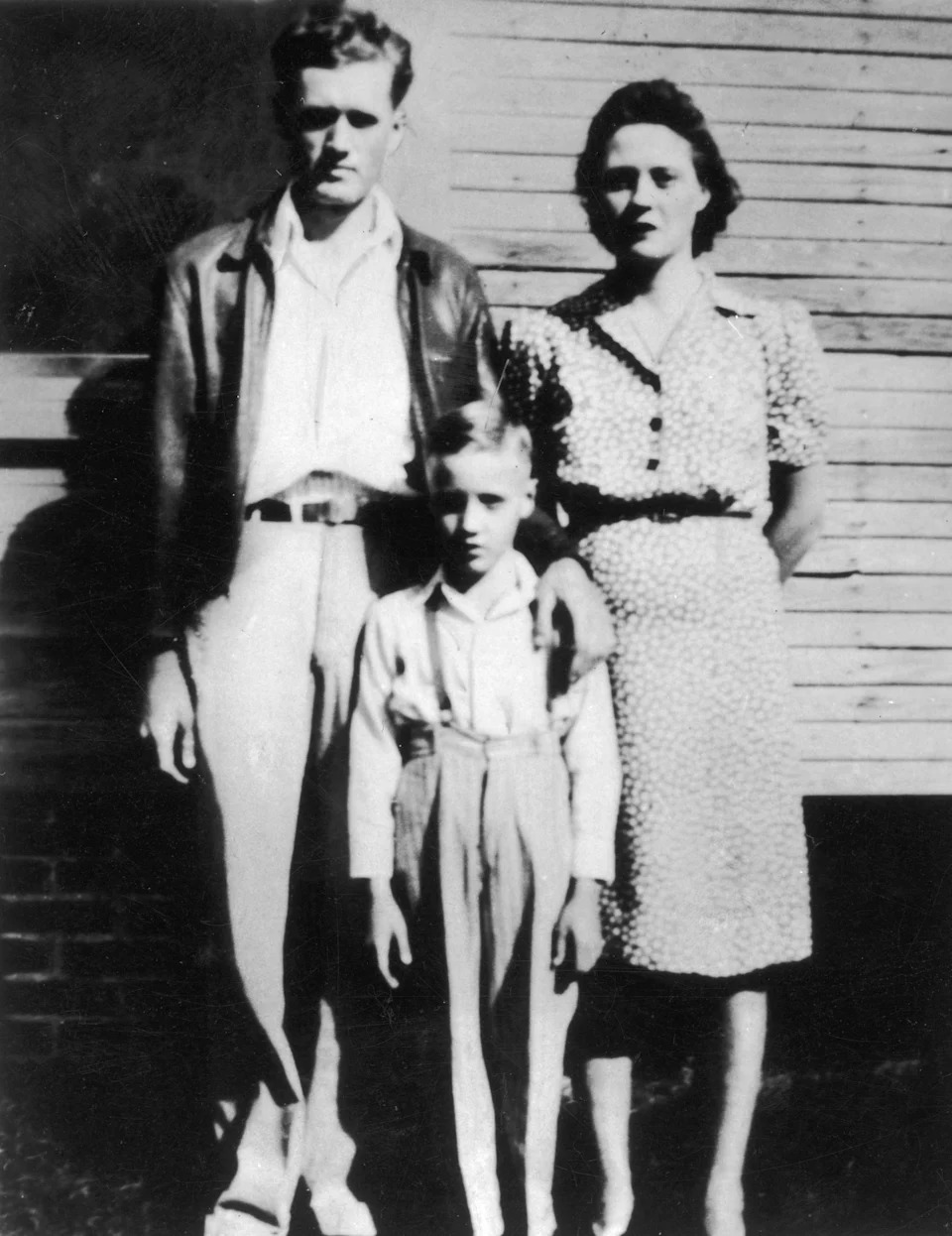 The Presleys at home in Tupelo, around 1945