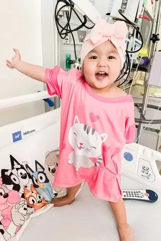 Lola Xiong during treatmentCredit: Kristine Xiong