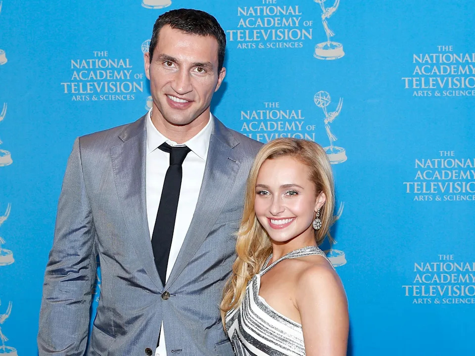 Boxer Wladimir Klitschko and actress/model Hayden Panettiere attend the 34th Annual Sports Emmy Awards Reception at Frederick P. Rose Hall, Jazz at Lincoln Center on May 7, 2013 in New York City.
