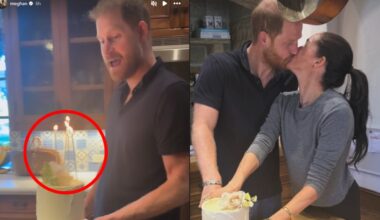 'Who does that?': Royal watchers roast Meghan Markle's 'cringey' anniversary posts - and note bizarre cake detail