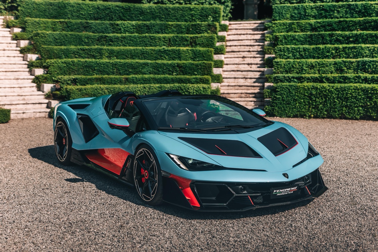 Lamborghini Fenomeno Roadster goes topless with hybrid V12 fury