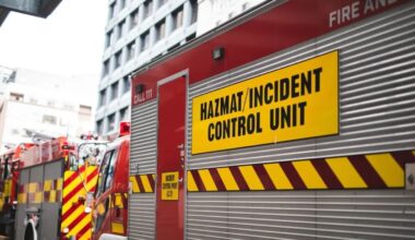 Firefighters working to contain hazardous substance at the Port of Auckland