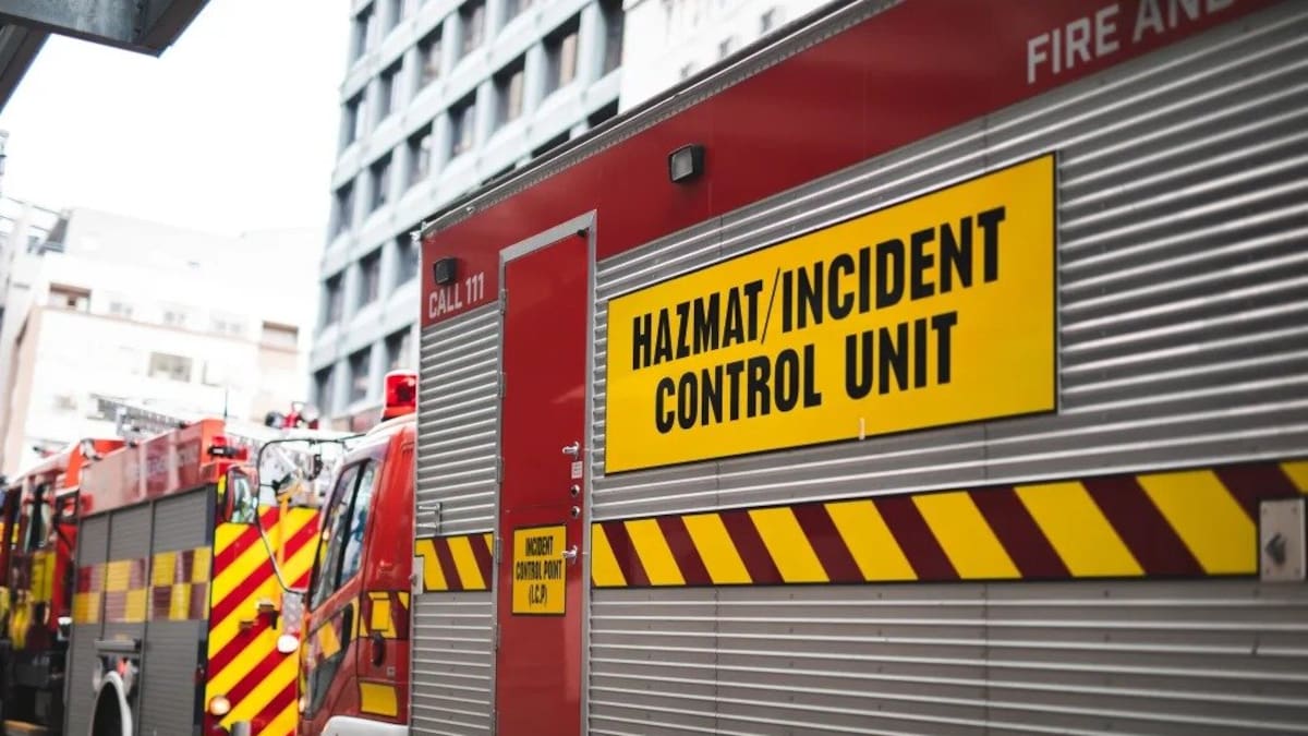 Firefighters working to contain hazardous substance at the Port of Auckland
