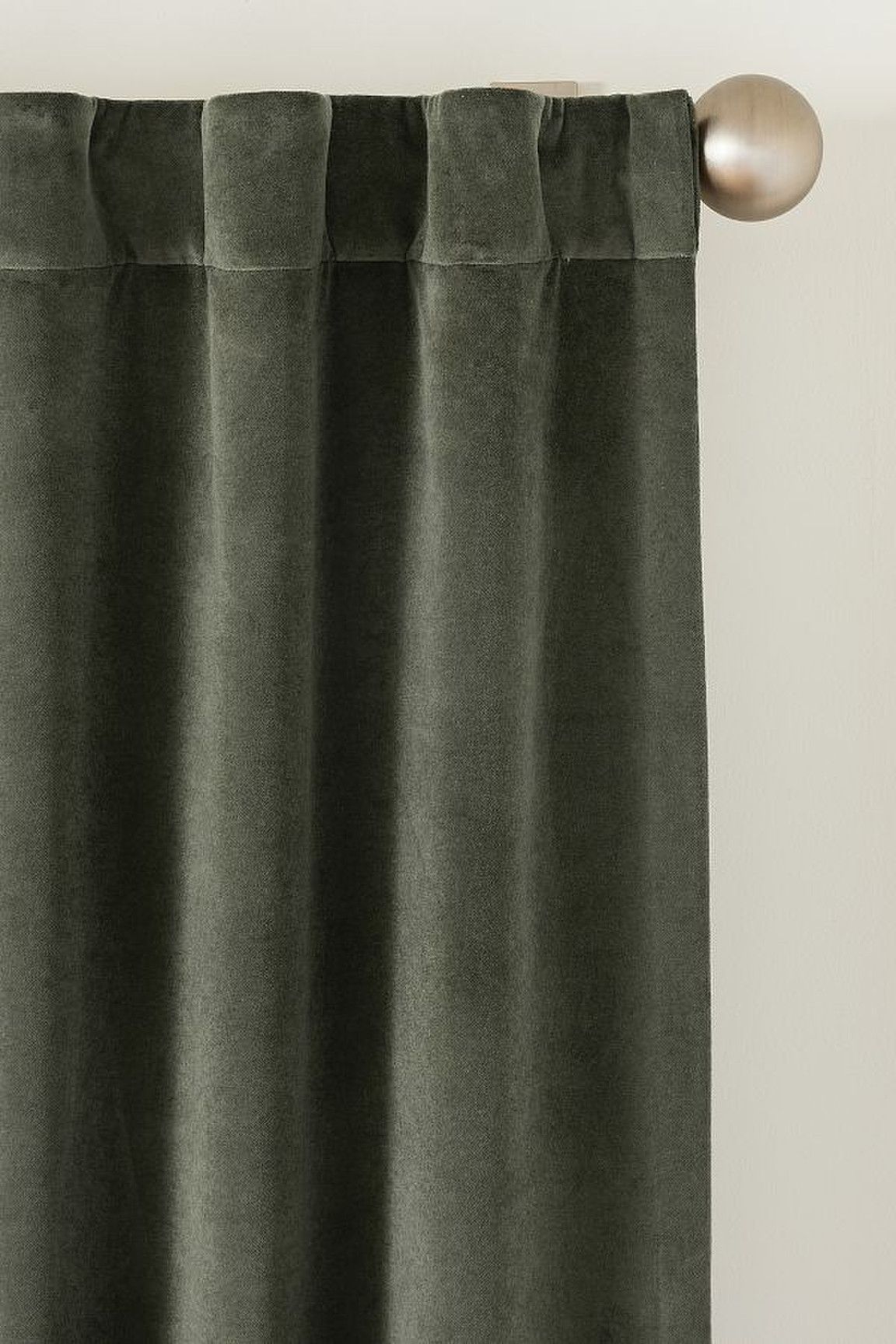 Pottery Barn Velvet Twill Blackout Curtains in Moss