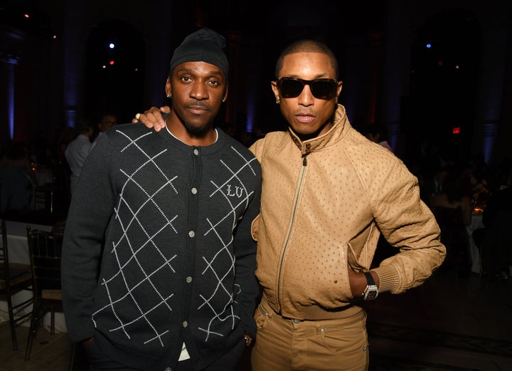Pusha T and Pharrell Williams at the 2025 Footwear News Achievement Awards on Dec. 3, 2025, in New York City.
