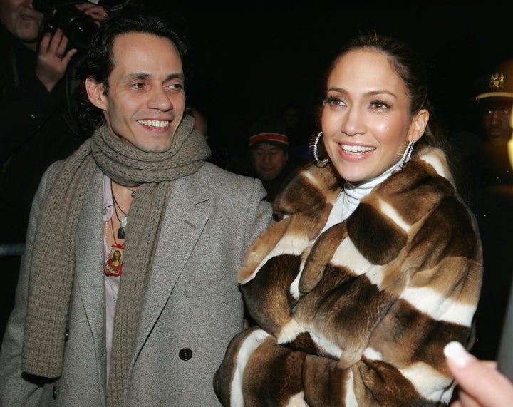 Lopez with her ex-husband, singer Marc Anthony, in 2005. 