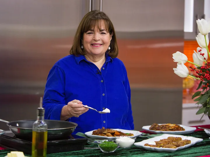 Ina Garten doing a cooking demo on “Today” in 2017.