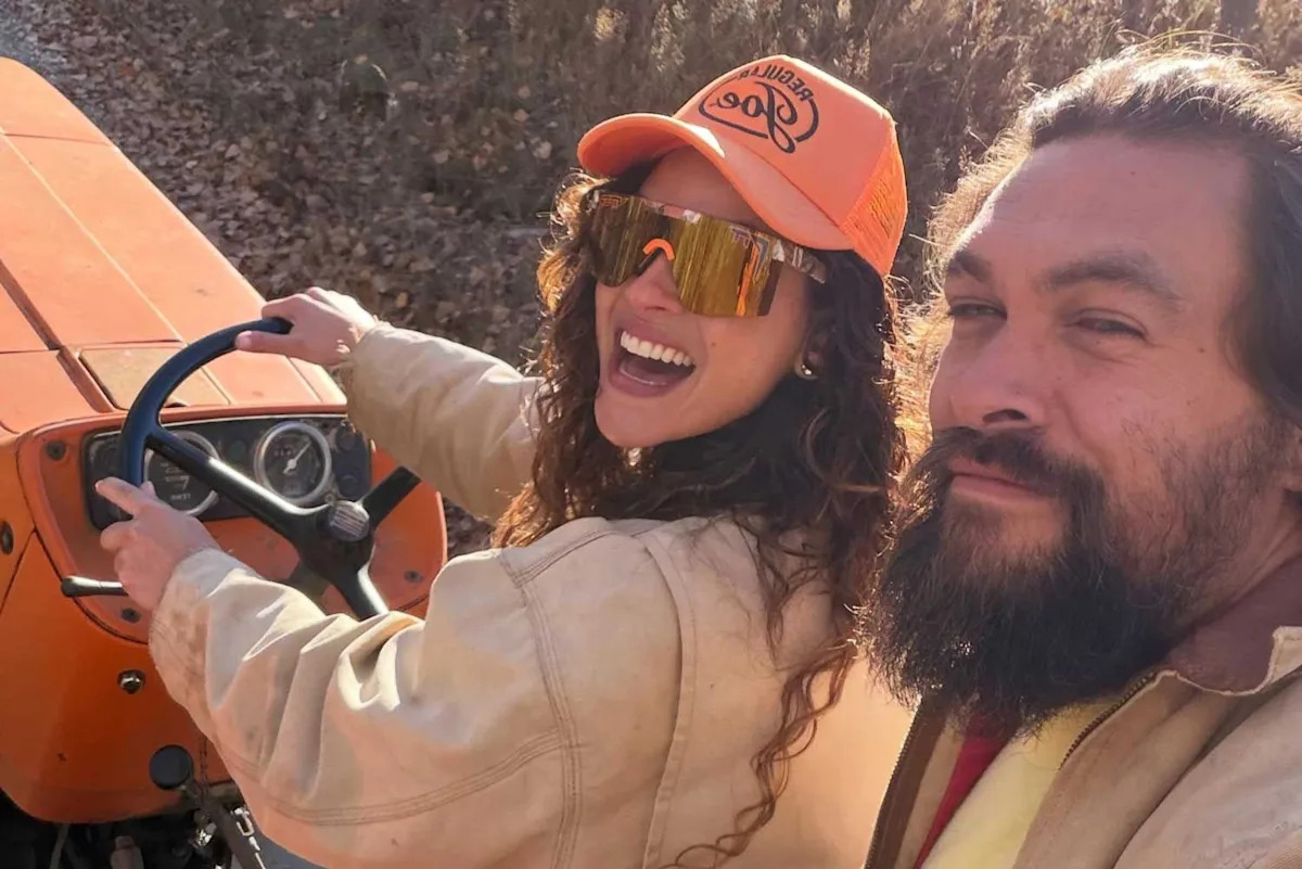 Jason Momoa Declares His Love for Girlfriend Adria Arjona as They Unveil Their New Orange Tractor