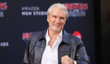 Rocky star, 68, enjoys rare red carpet outing with wife, 30, and daughter, 24