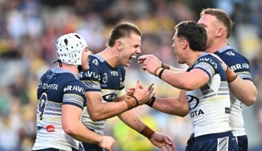 NRL 2026, Cowboys, Rabbitohs, live blog, round 12, match highlights, injuries, coaches media conferences
