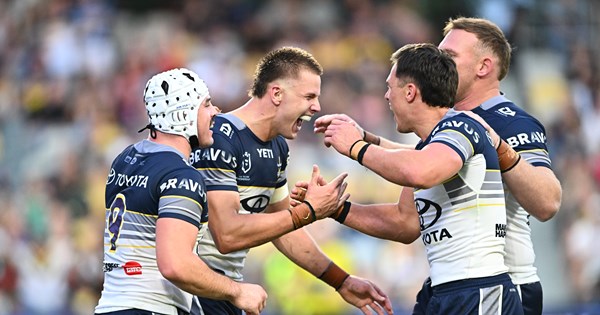 NRL 2026, Cowboys, Rabbitohs, live blog, round 12, match highlights, injuries, coaches media conferences