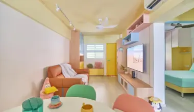 This Ang Mo Kio HDB flat is decked out in pops of pastel and quirky cartoon motifs.