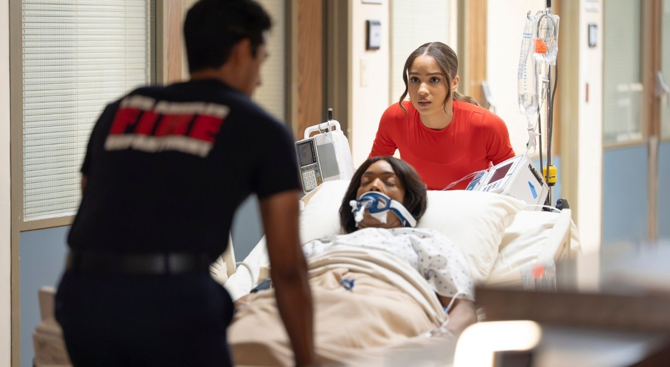RECAP: '9-1-1' Season 9 Episode 18 — "Hearts and Flowers" 1 May and Athena in 9-1-1 Season 9 Episode 18
