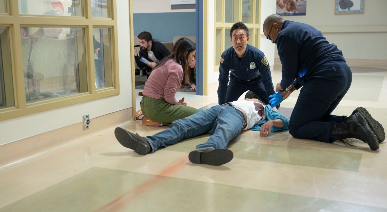 RECAP: '9-1-1' Season 9 Episode 18 — "Hearts and Flowers" 2 Chimney and Hen in 9-1-1 Season 9 Episode 18