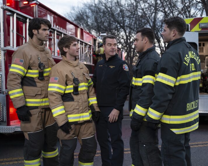 Hunter McVey, Michael Provost, Chris O'Donnell, Ryan Guzman, Oliver Stark — '9-1-1: Nashville' Crossover "Spirit of the Games"