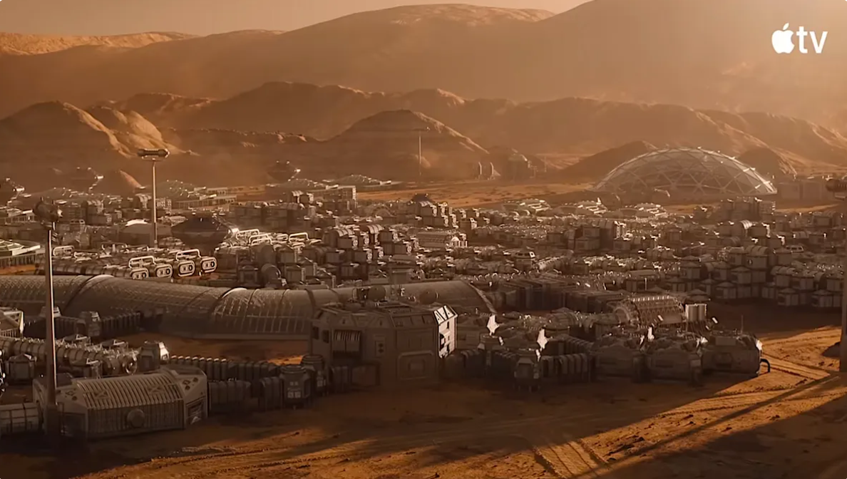 a human settlement on Mars in a sci-fi TV show