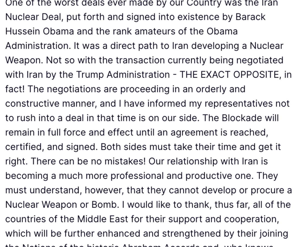 Details of US-Iran deal begin to emerge after Trump announces progress - Stuff
