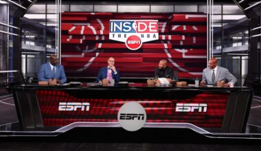 Atlanta, GA - March 7, 2026 - Turner Studios: Shaquille O'Neal , Ernie Johnson, Kenny Smith, and Charles Barkley during the 2026 NBA marketing campaign featuring Inside the NBA on ESPN.