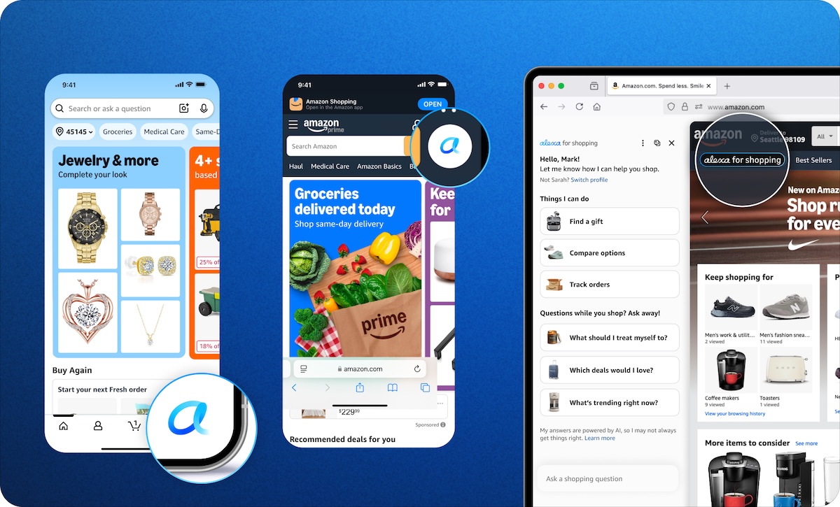 Amazon launches an AI shopping assistant for the search bar, powered by Alexa+ 