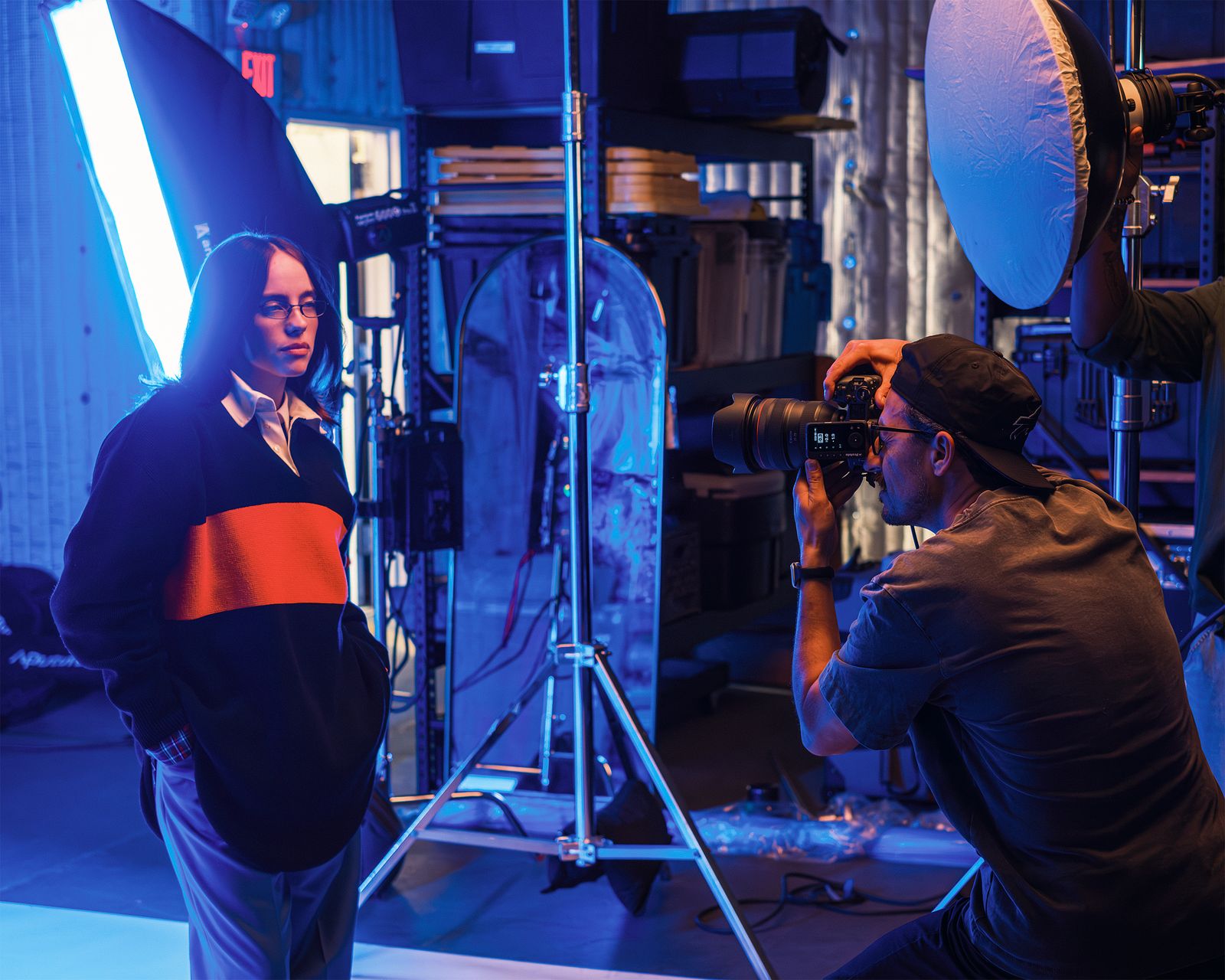 Image may contain Cayetano Carpio Billie Eilish Adult Person Electronics Camera Photoshoot Photography and Face