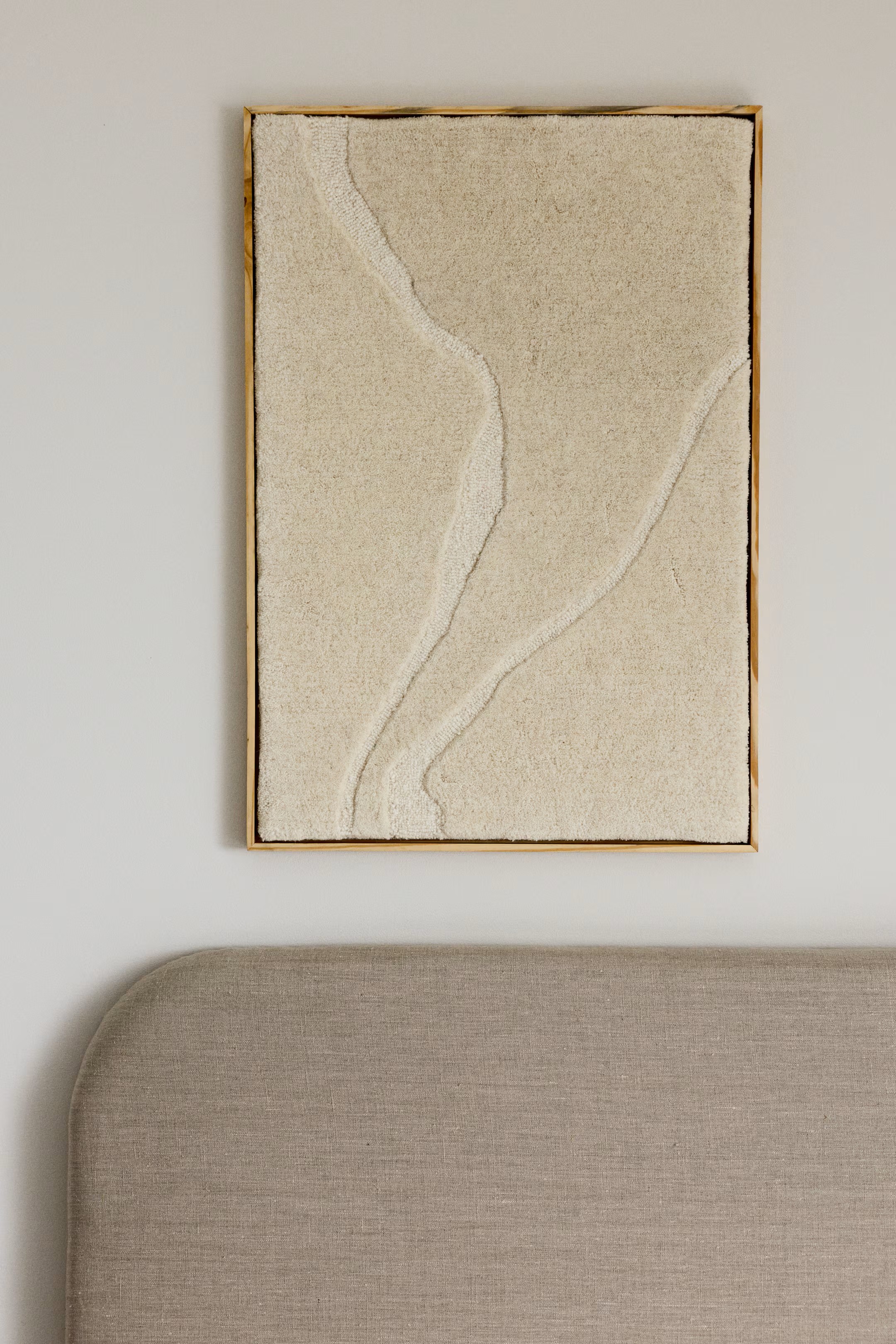Large tufted wool wall art.