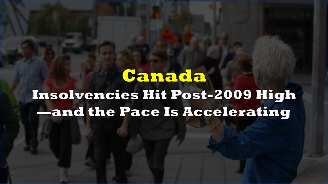 Canadian Insolvencies Hit Post-2009 High—and the Pace Is Accelerating