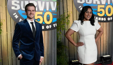 Charlie Davis and Kamilla Karthigesu at the 'Survivor' season 50 finale.